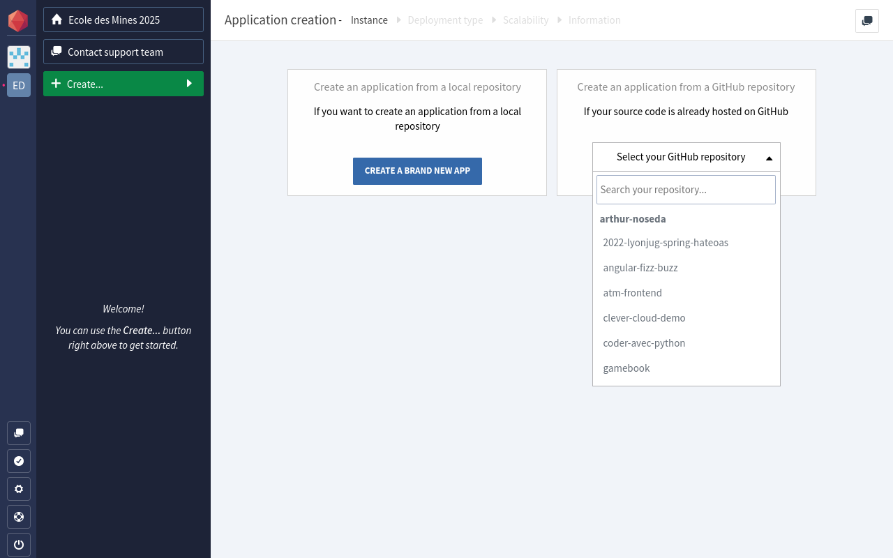 clever cloud create app 04