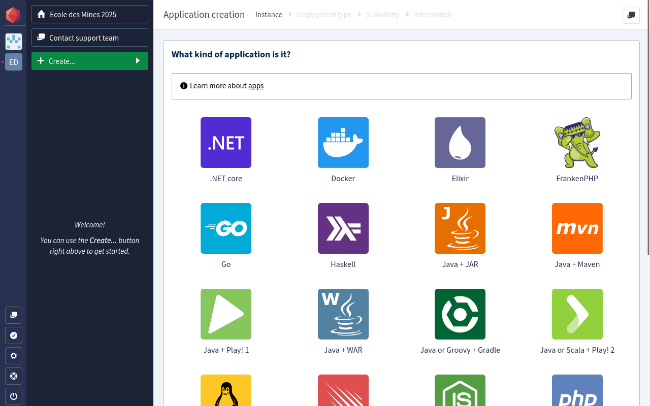 clever cloud create app 05
